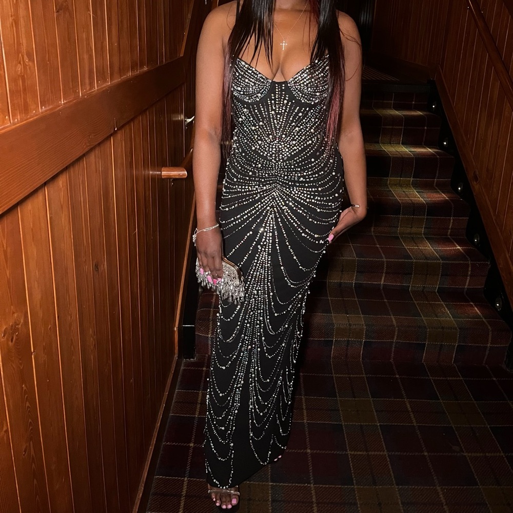 Black Sequined Dress